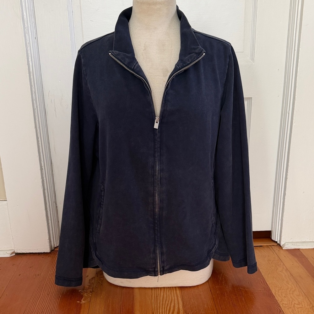 Habitat Blue Full Zip Knit Jacket Large‎